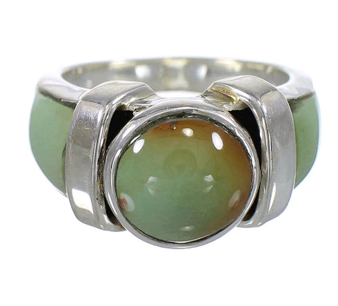 Turquoise And Sterling Silver Southwest Jewelry Ring Size 6-1/2 VX61494